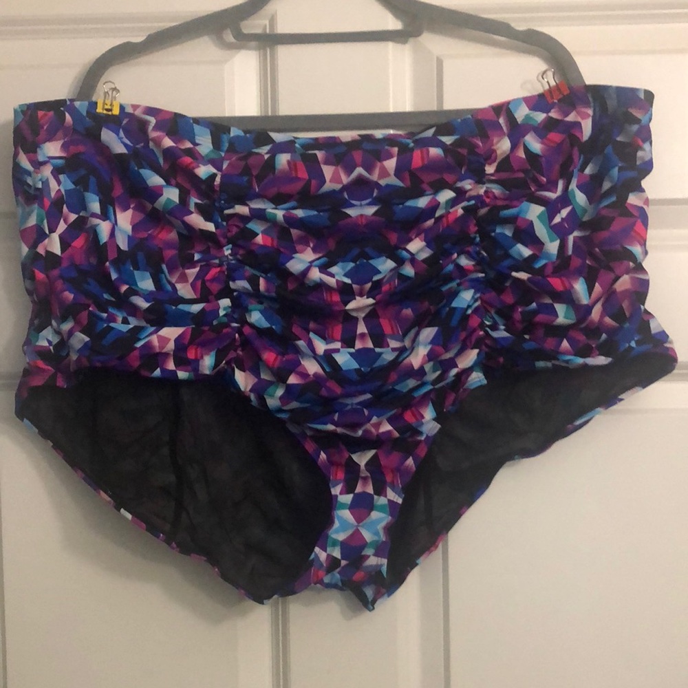 Torrid swim bottoms. Size 5.  Geometric design